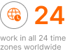 Work in all 24 time zones worldwide